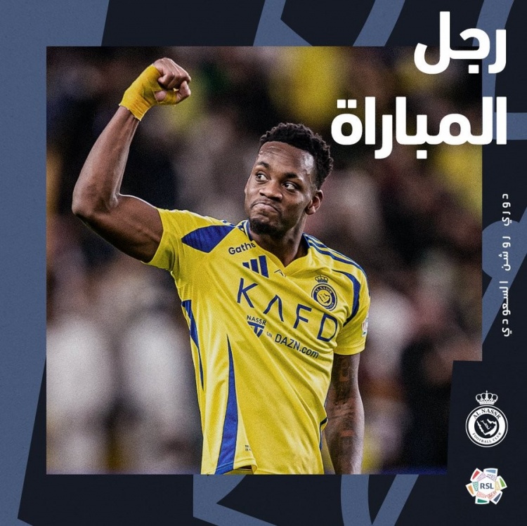  首秀雙響！沙特超官方：杜蘭被球迷投票當選本場最佳球員