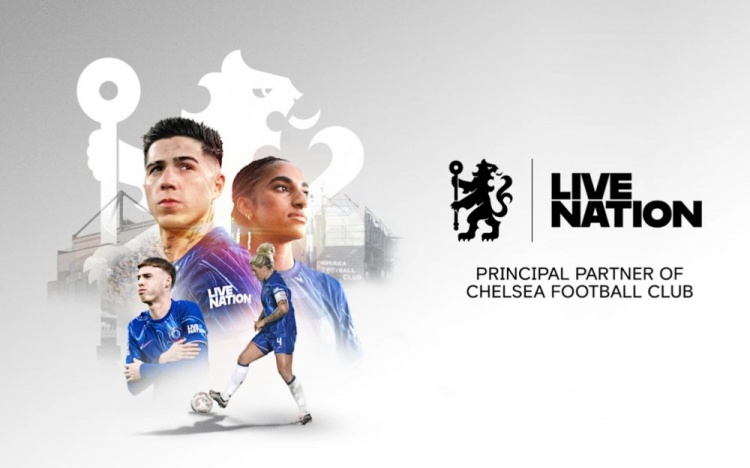  官方：娛樂公司Live Nation與切爾西達合作，成為袖標廣告贊助商