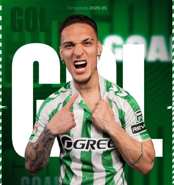  時(shí)隔10個(gè)月聯(lián)賽破門！安東尼為曼聯(lián)此前37場進(jìn)1球，貝蒂斯2場1球