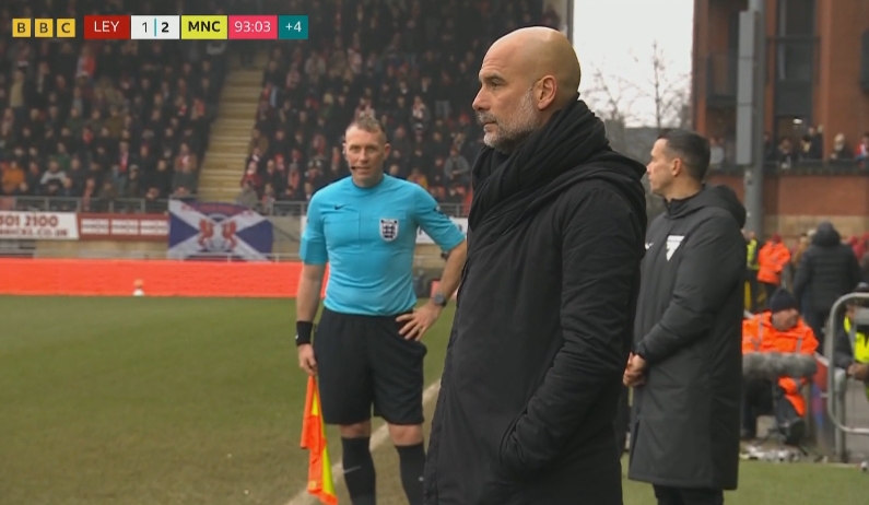  踢英甲第6費勁??！曼城角旗區(qū)連續(xù)拖延時間，瓜帥場邊連連搖頭