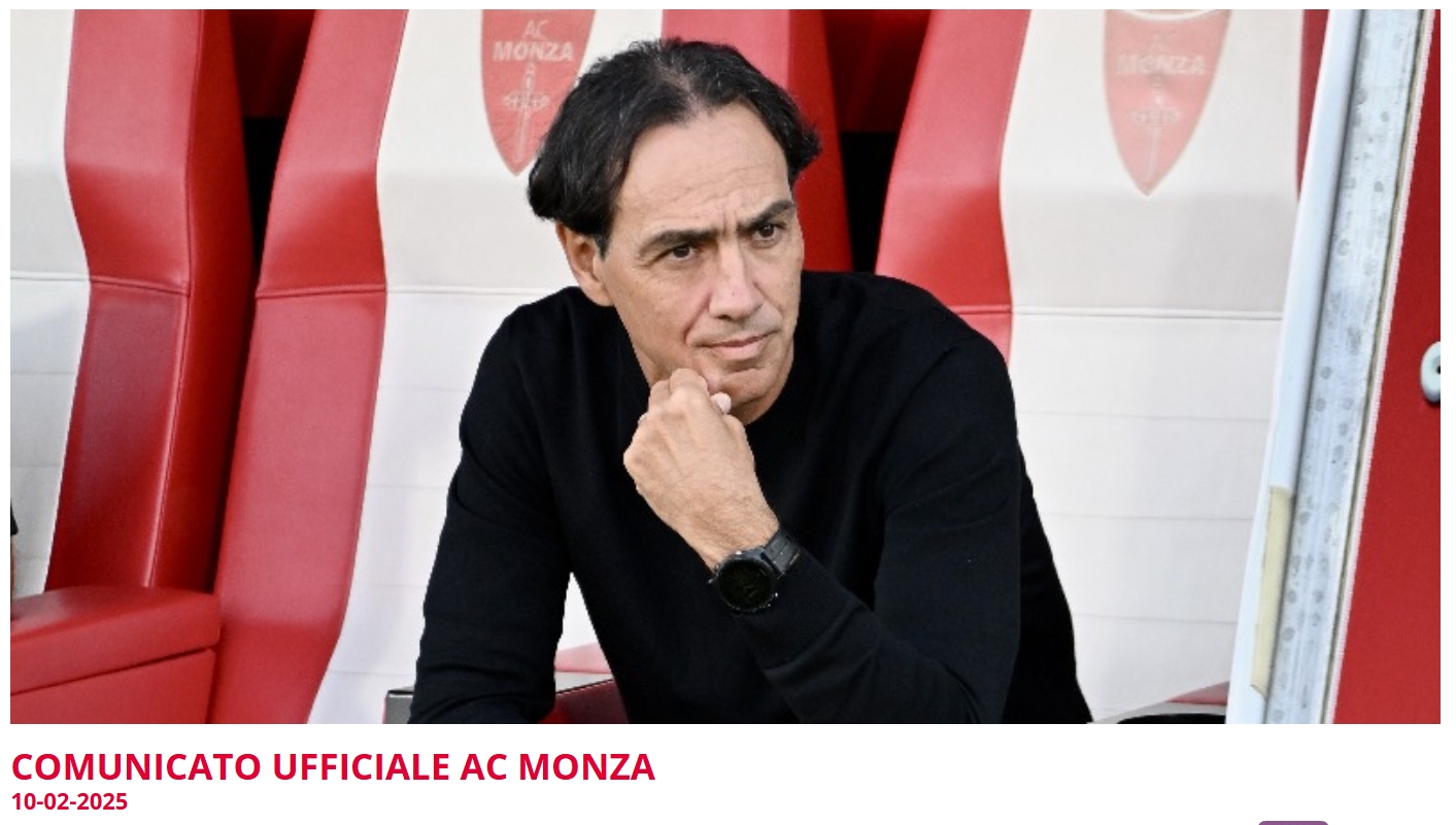  解雇不到兩個(gè)月！官方：意甲墊底蒙扎重新任命48歲內(nèi)斯塔執(zhí)教