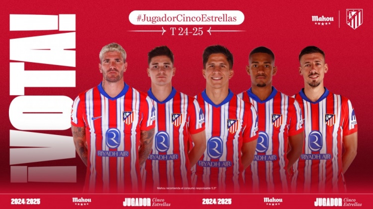  馬競1月最佳球員候選：德保羅、小蜘蛛、朱利亞諾-西蒙尼在列