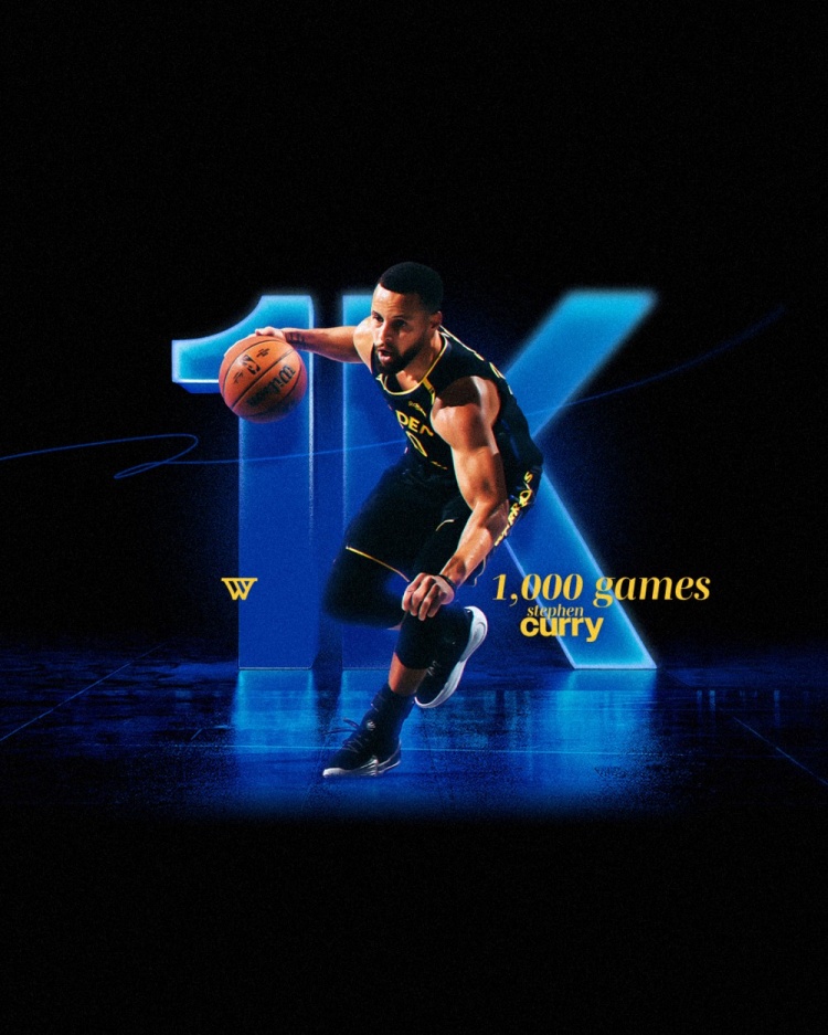  傳奇繼續(xù)??！庫里解鎖常規(guī)賽生涯第1000場(chǎng)比賽 勇士隊(duì)史首人！