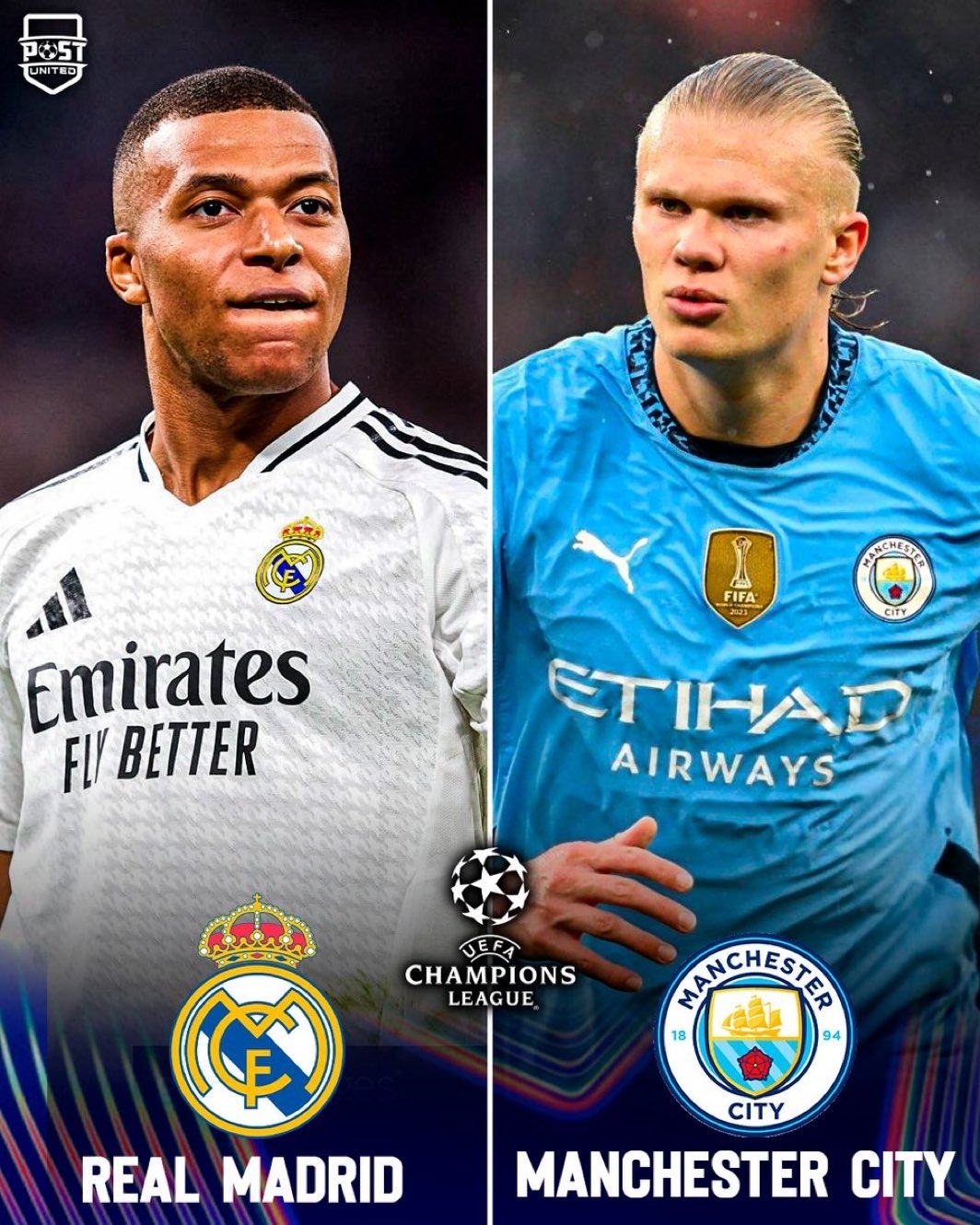  當(dāng)世第一人之爭??曼城皇馬歐冠再遇，2億歐哈蘭德vs1.6億歐姆巴佩