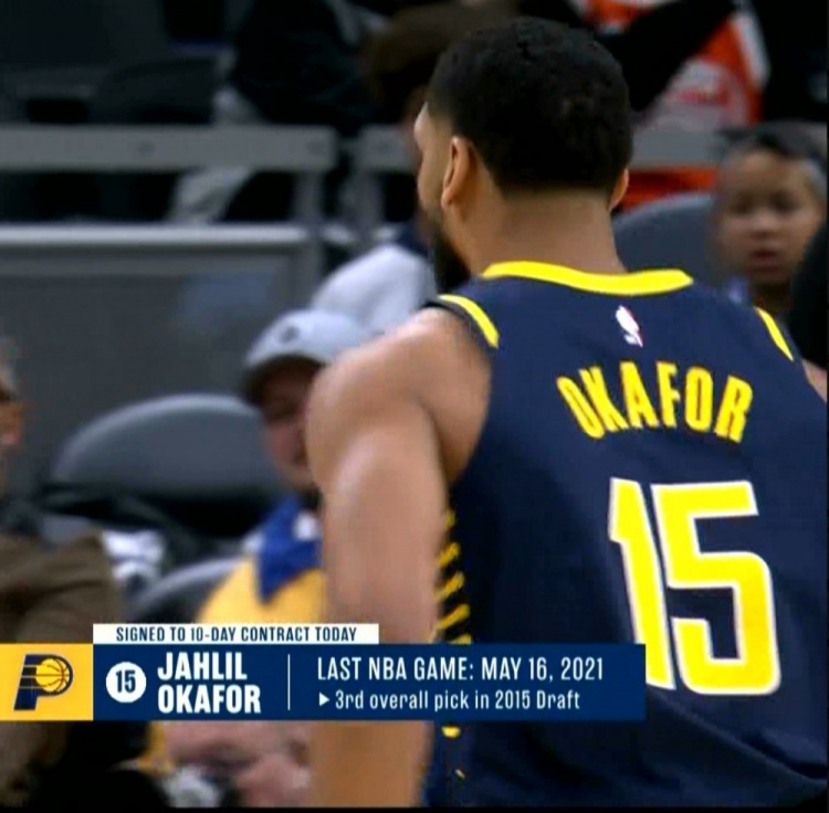  時隔四年重回NBA賽場！2015探花秀奧卡福垃圾時間得到1板1助