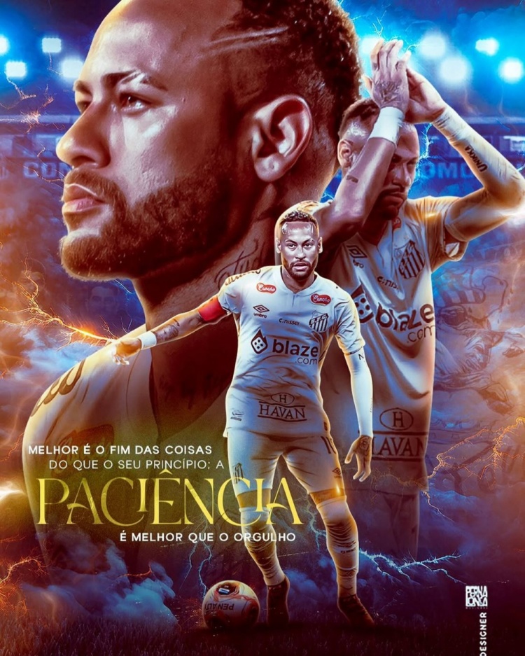  回歸桑托斯3場(chǎng)比賽0球0助！內(nèi)馬爾社媒曬個(gè)人比賽海報(bào)