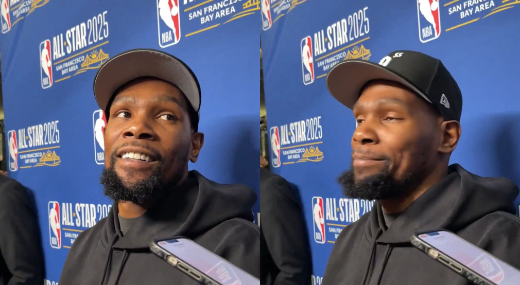  記者：你會(huì)厭倦庫里剛過半場(chǎng)就扔三分嗎？杜蘭特機(jī)智反問：你會(huì)？