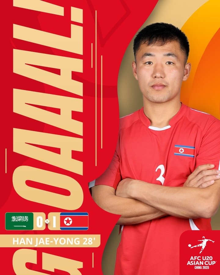  預(yù)訂賽事最佳進(jìn)球？沙特門(mén)將出擊離開(kāi)禁區(qū)，朝鮮U20后衛(wèi)瀟灑吊門(mén)