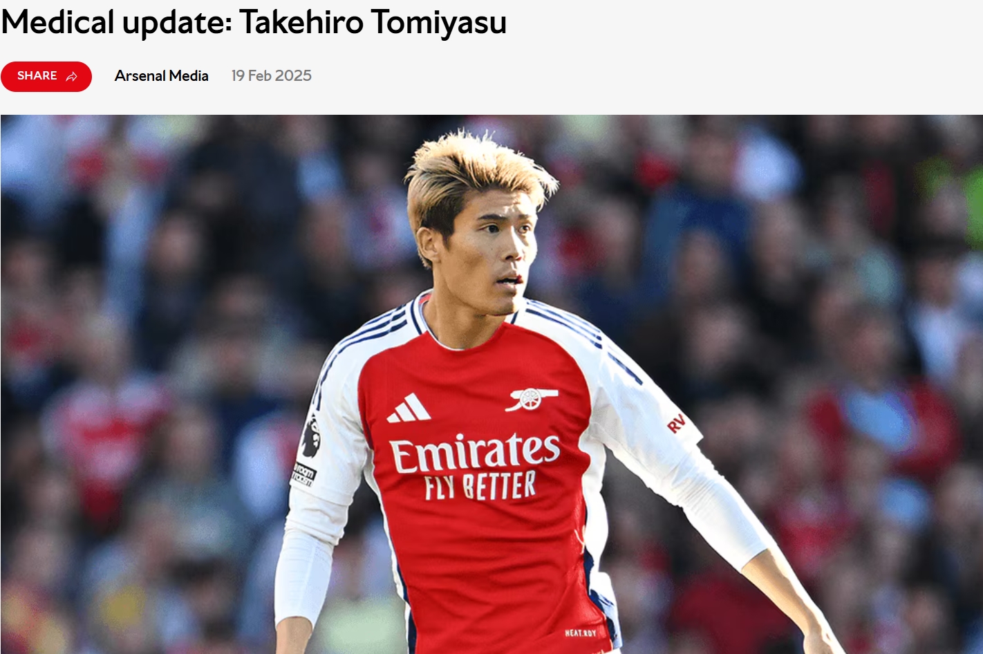  全年報銷！阿森納官方：富安健洋膝蓋再次手術(shù)，康復(fù)期至今年年底