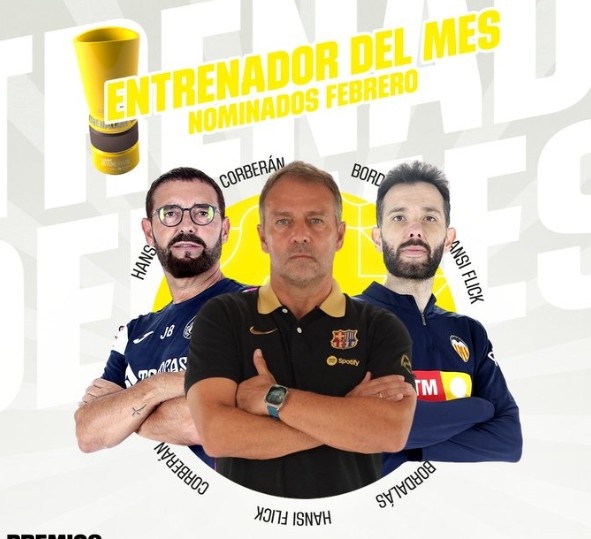  西甲2月最佳主帥候選：弗里克、博達拉斯、科貝蘭