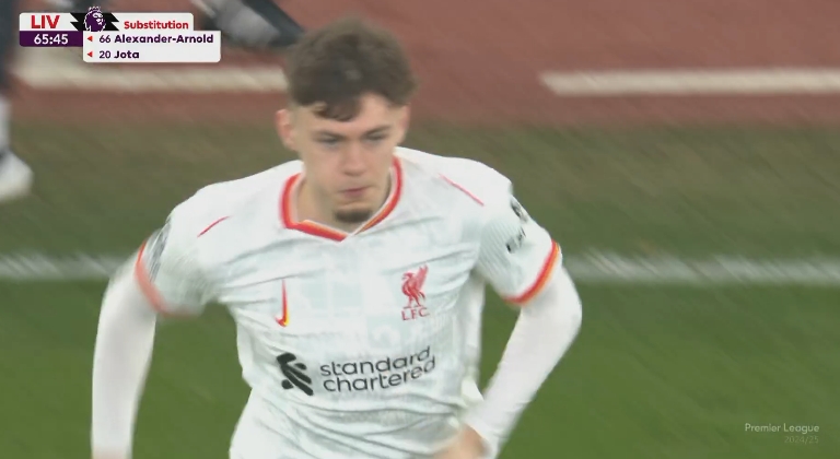  利物浦連換兩人！努涅斯布拉德利登場(chǎng)，阿諾德，若塔下場(chǎng)