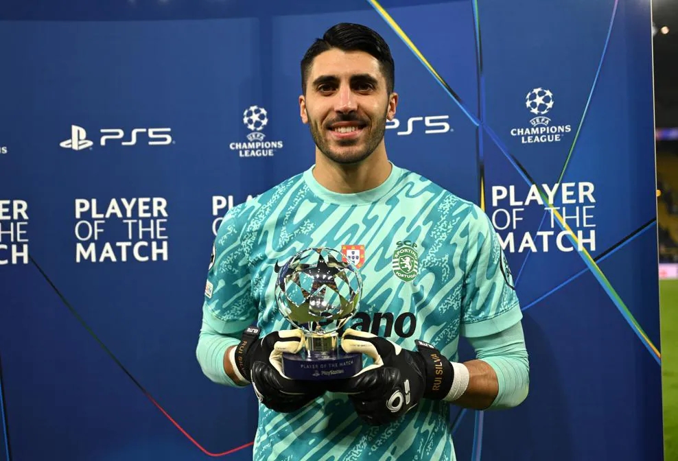  5撲救&撲點！官方：葡體門將魯伊-席爾瓦當(dāng)選葡體0-0多特全場最佳