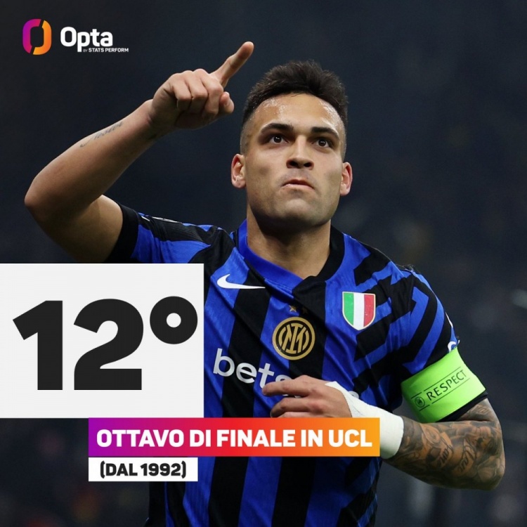  意甲球隊晉級改制后歐冠16強次數(shù)：尤文13次、國米12次、米蘭11次