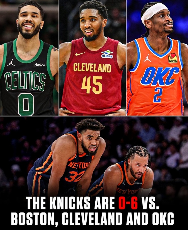  只能捏軟柿子？尼克斯本賽季面對聯(lián)盟前三騎士雷霆綠軍0勝6負(fù)