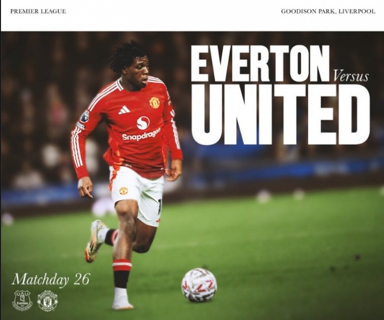  能否扭轉(zhuǎn)頹勢？曼聯(lián)發(fā)布本輪對陣埃弗頓海報(bào)，新援多古出鏡