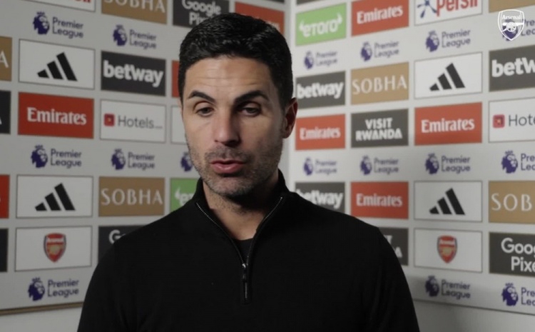  阿爾特塔：我們沒達(dá)到比對(duì)手強(qiáng)得多的水平和標(biāo)準(zhǔn)，祝賀西漢姆