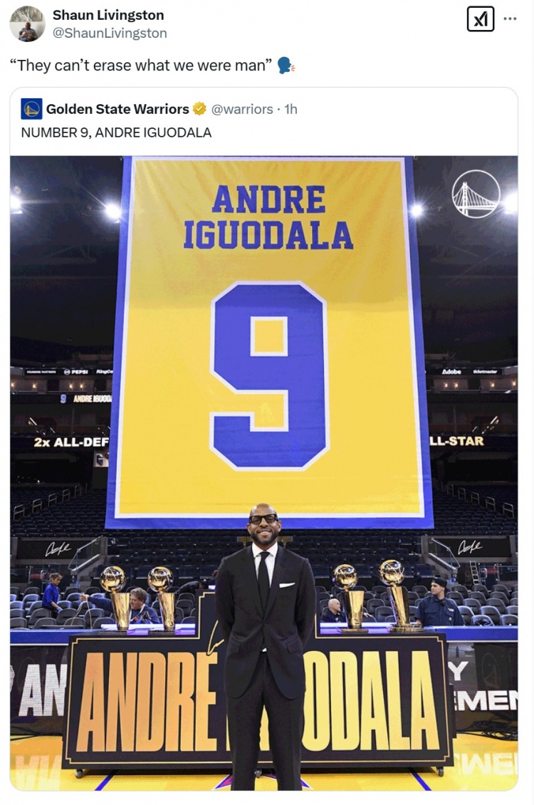  伊戈達(dá)拉球衣退役！利文斯頓：他們不會(huì)忘卻我們過去的樣子