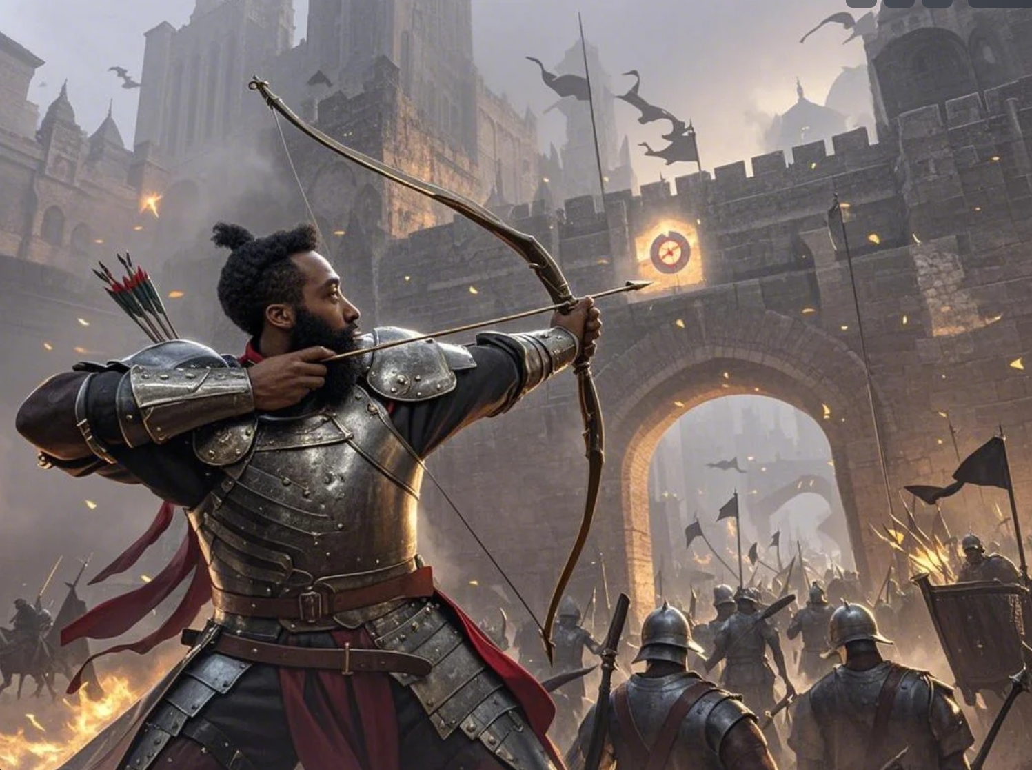  【AI繪圖】陣前再亮舊時箭！哈將軍轅門射戟 一擊命中殺死比賽~