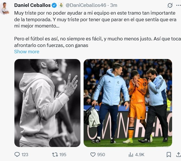  塞巴略斯：很遺憾不能在賽季關(guān)鍵階段幫助球隊(duì)，我會很快復(fù)出