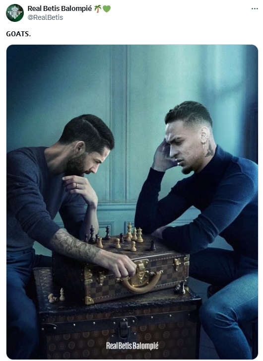  兩位GOAT已在陣中！貝蒂斯官方曬照，將梅羅對弈P成伊斯科&安東尼