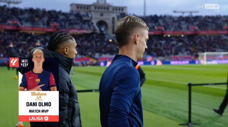  2助攻5關鍵傳球，奧爾莫當選巴薩4-0皇家社會一役全場最佳