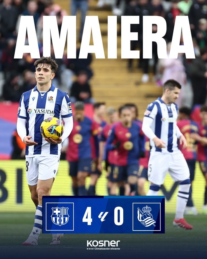  遭全面壓制！單場西甲0射門，皇家社會是近4個賽季以來首隊