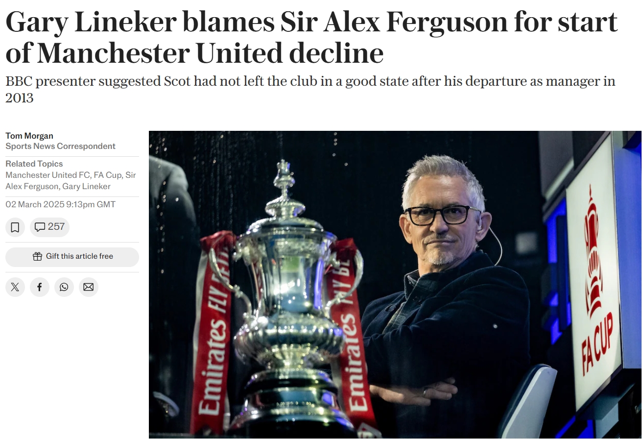  曼聯(lián)為何衰?。咳R因克爾：從弗格森2013年離任開始，問題就出現(xiàn)了