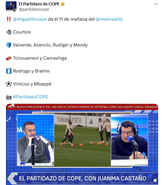  這也太早了！西媒提前一天透露皇馬首發(fā)：巴爾韋德、卡馬文加先發(fā)