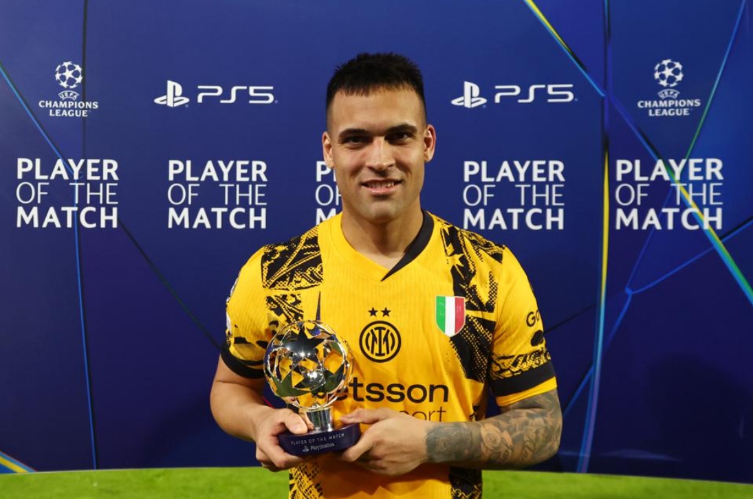  1進(jìn)球1關(guān)鍵傳球，勞塔羅當(dāng)選國米2-0費耶諾德一役全場最佳