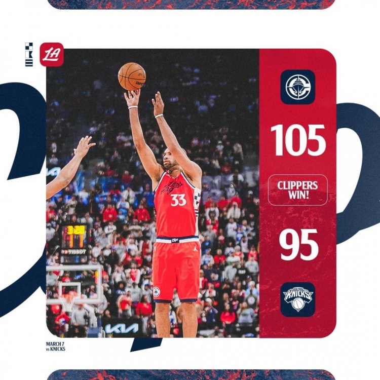  攻守兼?zhèn)淇迟惣拘赂?7分！快船官方贏球海報封面人物：巴圖姆