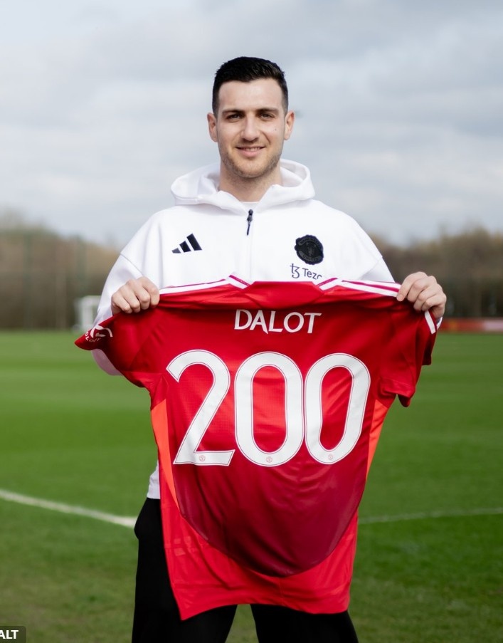  達洛特迎曼聯(lián)生涯200場里程碑，此前已貢獻7球13助攻