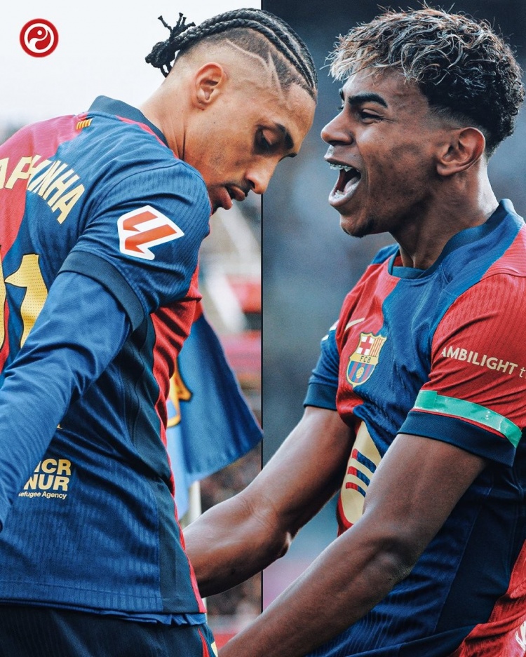  本賽季西甲僅拉菲尼亞&亞馬爾創(chuàng)造重大機會超20次，萊萬21球領跑