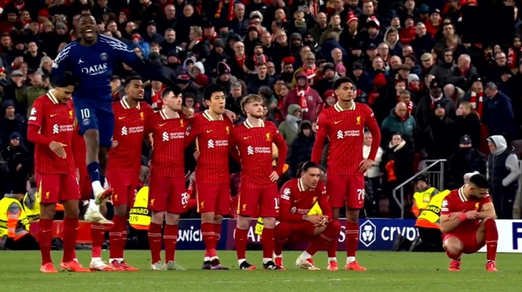  世界名畫！登貝萊“原地起飛” 利物浦眾將垂頭 努涅斯薩拉赫蹲地