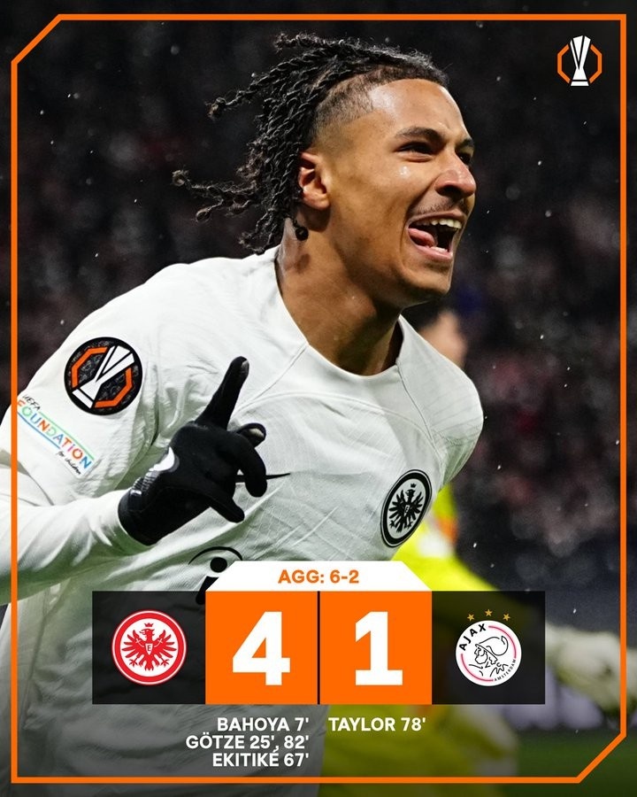  雙殺阿賈克斯！法蘭克福歐聯(lián)淘汰賽已連續(xù)9場不敗，創(chuàng)隊(duì)史紀(jì)錄