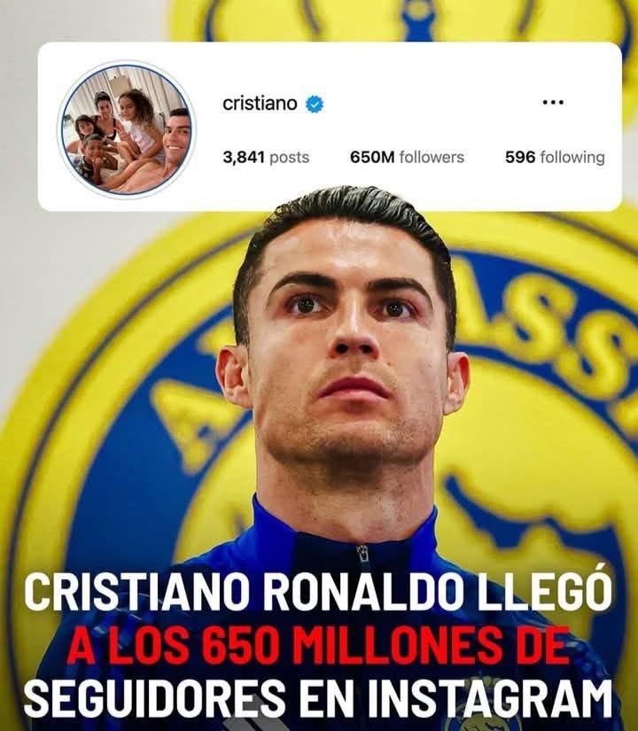  超級(jí)頂流！C羅ins粉絲數(shù)超6.5億，僅次于ins官方賬號(hào)粉絲數(shù)！