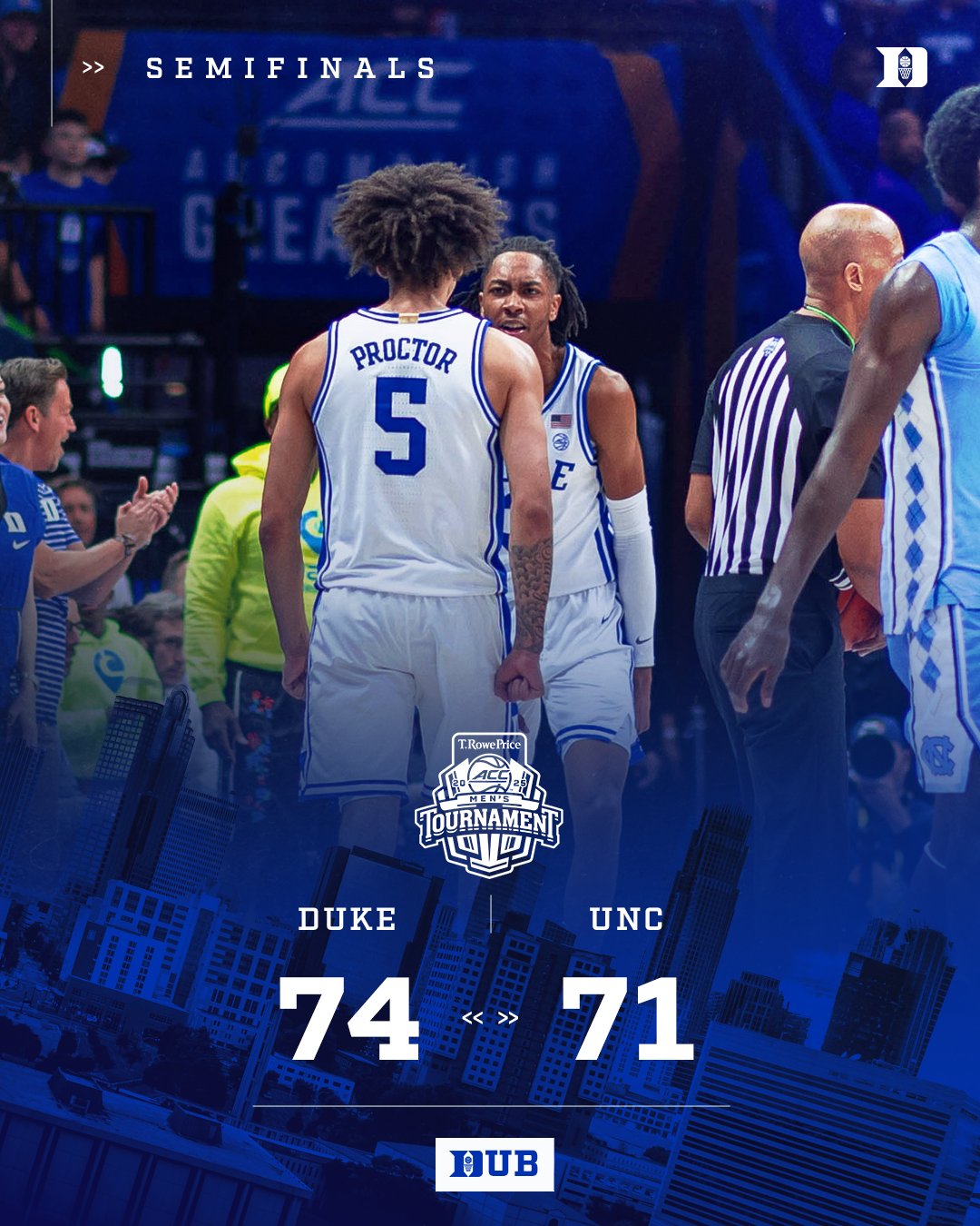  弗拉格因傷缺陣！北卡關(guān)鍵扳平罰球違例 杜克涉險(xiǎn)過關(guān)晉級ACC決賽