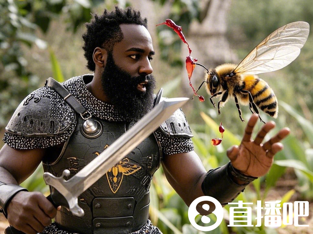  【AI繪圖】輕松三節(jié)打卡！哈登匕首一揮 小蜜蜂瞬間墜落~