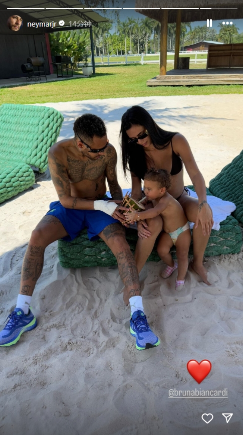  不受場外風波影響！內馬爾社媒曬照：與伴侶一起帶娃