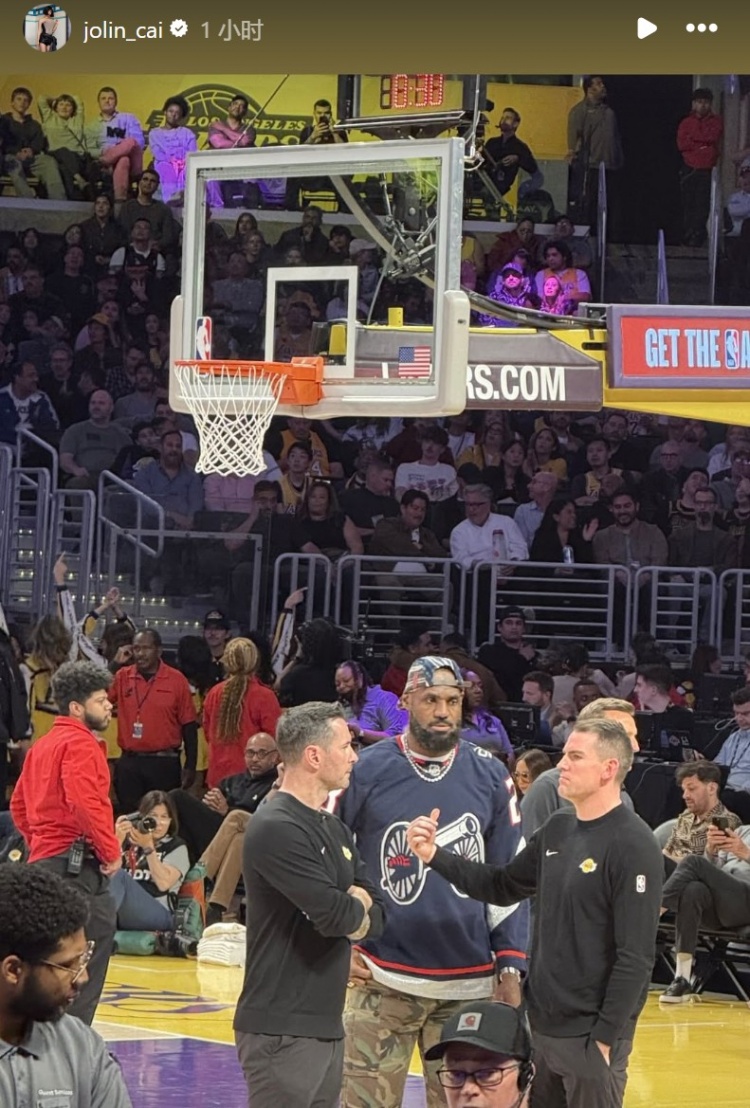  蔡依林現(xiàn)場(chǎng)觀戰(zhàn)掘金湖人 曬照詹姆斯、東契奇和約基奇