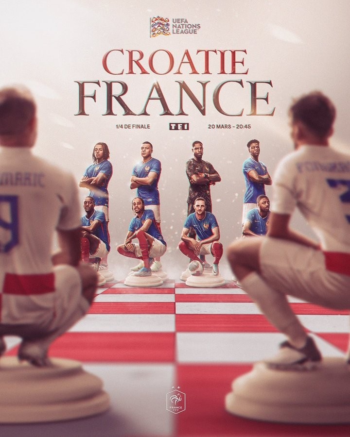  法國曬海報(bào)預(yù)熱戰(zhàn)克羅地亞：國際象棋為靈感，姆巴佩出鏡