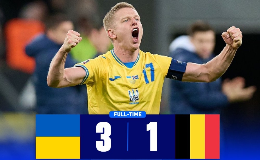  不敵烏克蘭！比利時(shí)隊(duì)遭遇4連敗，2009年9月后首次