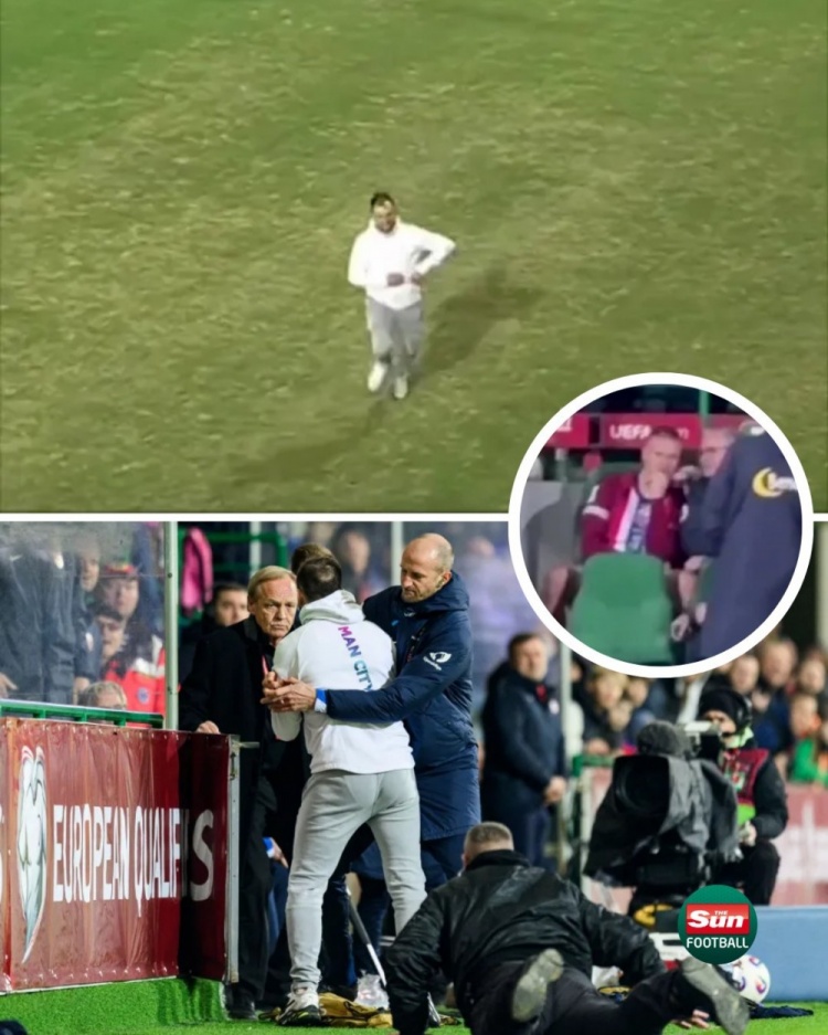  太陽報：在挪威和摩爾多瓦的比賽中，一球迷試圖沖入球場找哈蘭德