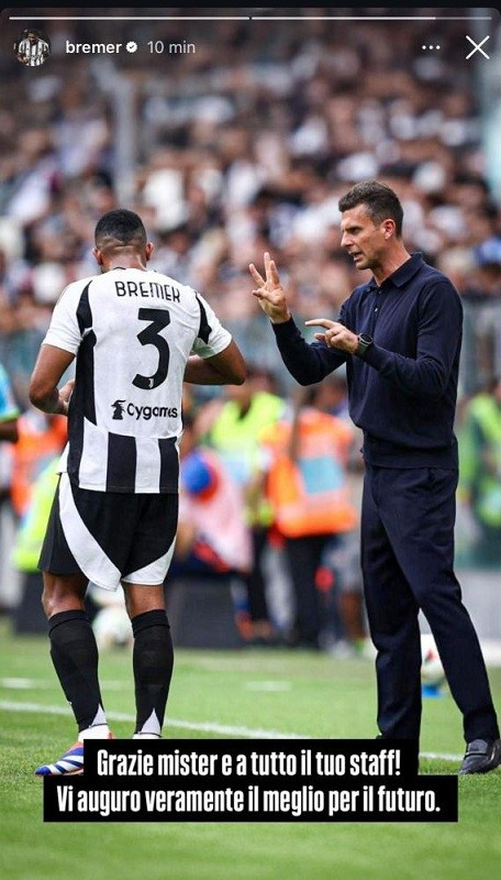  布雷默告別莫塔：感謝教練和你的助手！衷心祝愿你在未來一切順利