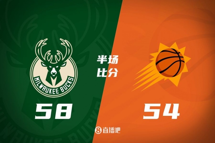  半場戰(zhàn)報：杜蘭特16分&布克15分5助 字母哥15分 太陽落后雄鹿4分