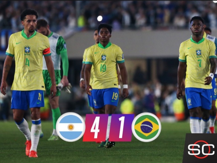  慘??！巴媒痛批巴西1-4阿根廷：重演1-7的恥辱！