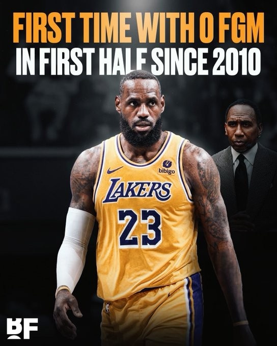  太罕見！詹姆斯生涯至今共5次上半場0運(yùn)動(dòng)戰(zhàn)進(jìn)球 上一次在2010年