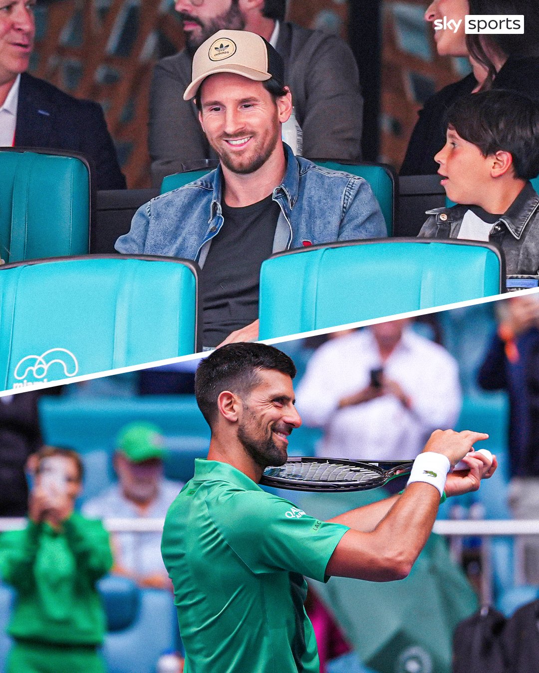  梅西現(xiàn)場觀戰(zhàn)！德約：我很榮幸，這可能是第一次在他面前打比賽