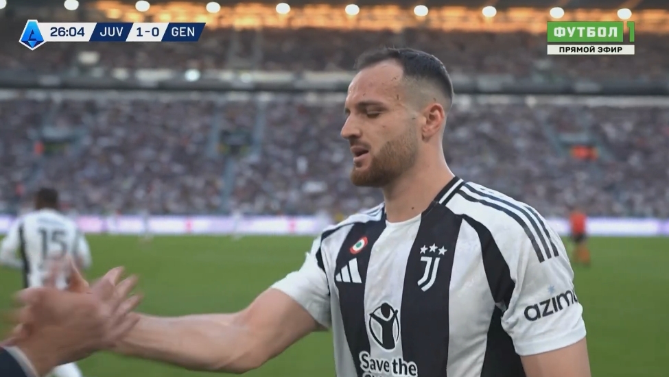  第27分鐘加蒂因傷無法堅持，卡盧盧登場