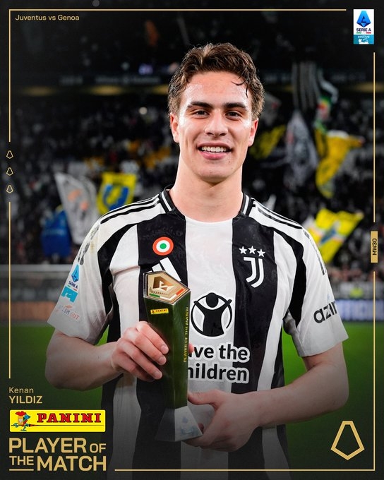  一條龍破門打進(jìn)全場(chǎng)唯一進(jìn)球，伊爾迪茲當(dāng)選尤文VS熱那亞全場(chǎng)最佳