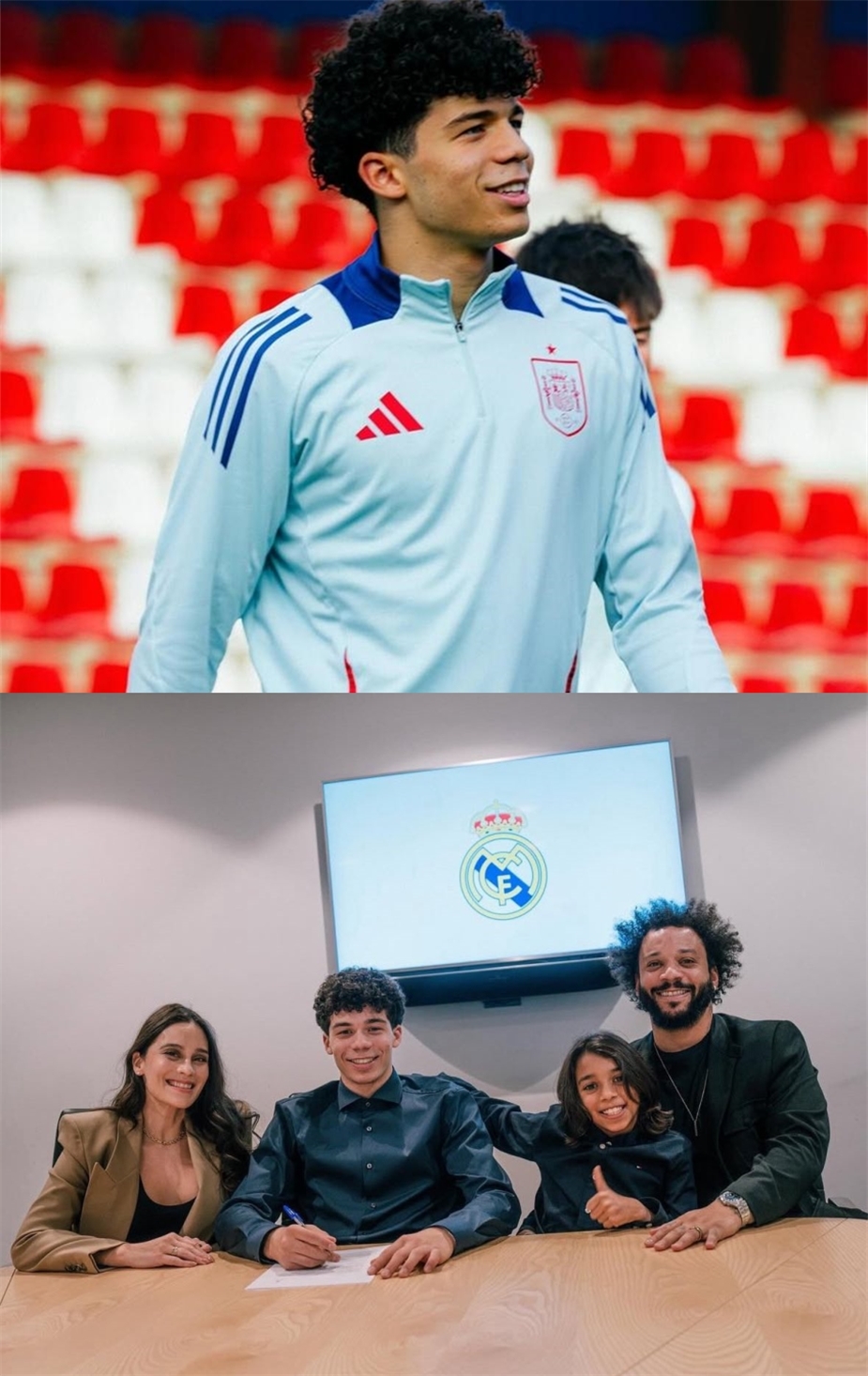  馬塞洛之子皇馬U19首秀上演腳后跟神助攻，安切洛蒂父子現(xiàn)場(chǎng)觀戰(zhàn)